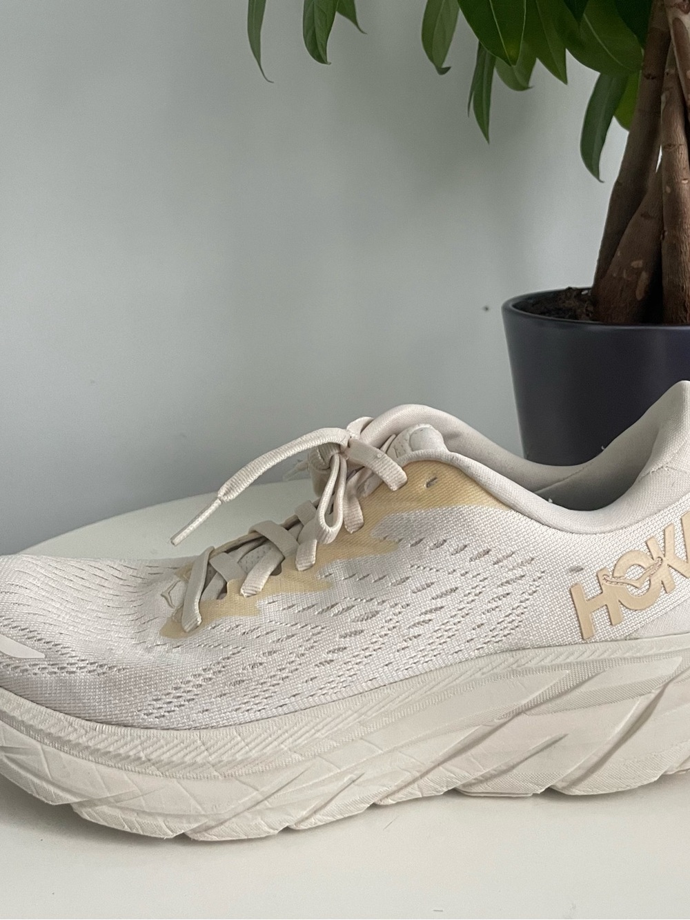 Women Size 7 Hoka One One Clifton 8
Eggnog Shifting Sand Running Shoes